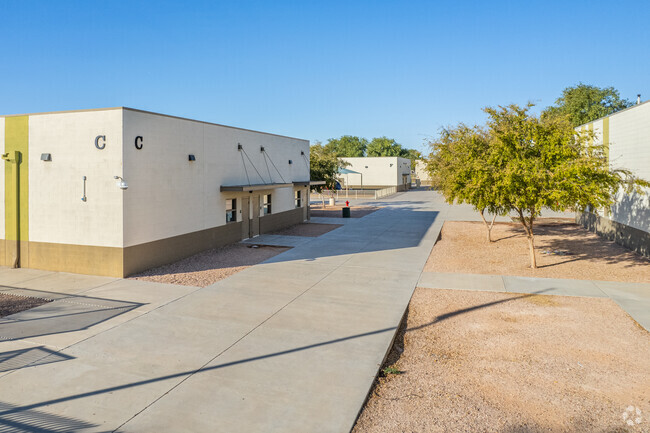 Centerra Mirage STEM Academy's modern building in Goodyear.