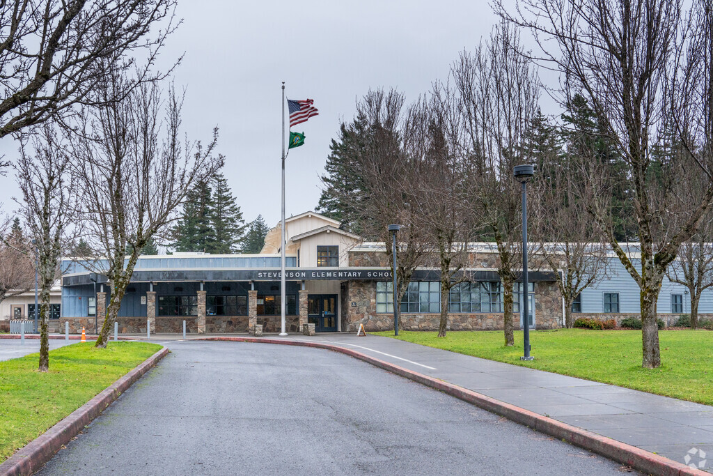 Main entrance of Stevenson Elementary School.