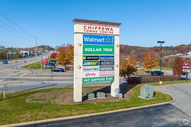 There are plenty of retail and restaurant options at Chippewa Towne Center near New Galilee.