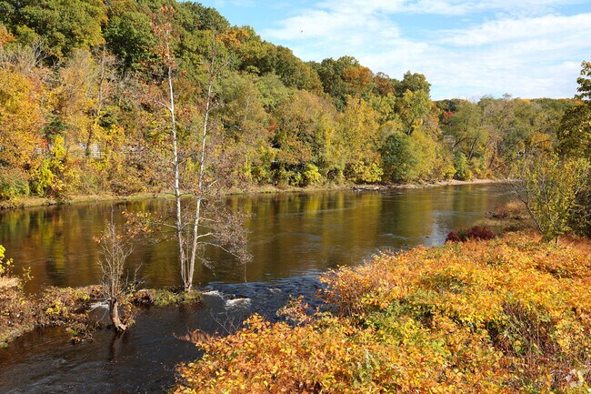 Take in the beauty of the Chicopee River in Sandy Hill.