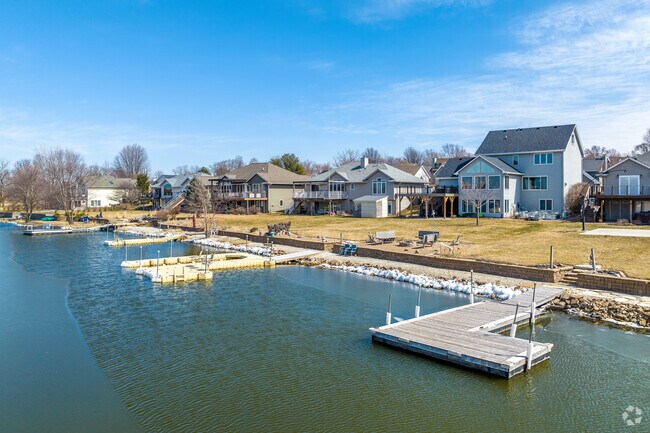 Norwalk waterfront homes on Lake Colechester complete with docks.