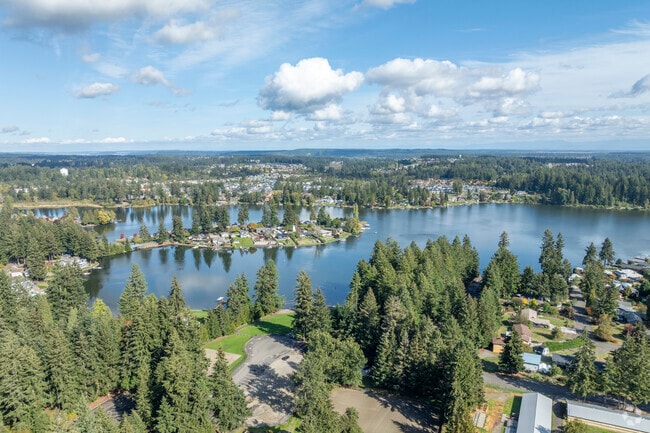Long Lake offers stunning views and waterfront property in The Lakes WA.