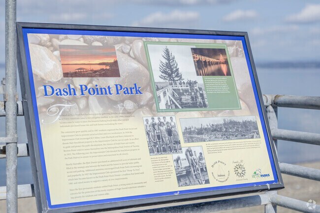 Dash Point offers historical information for the public near Twin Lakes WA.