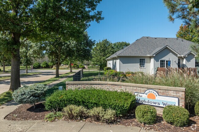Robeson Meadows West-Prairie Ridge Place has well manicured signage.