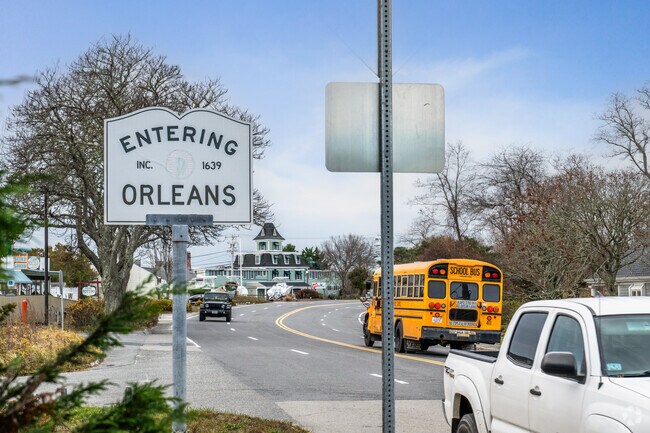 The Entering Orleans sign is a landmark that greets visitors to this charming Cape Cod town.