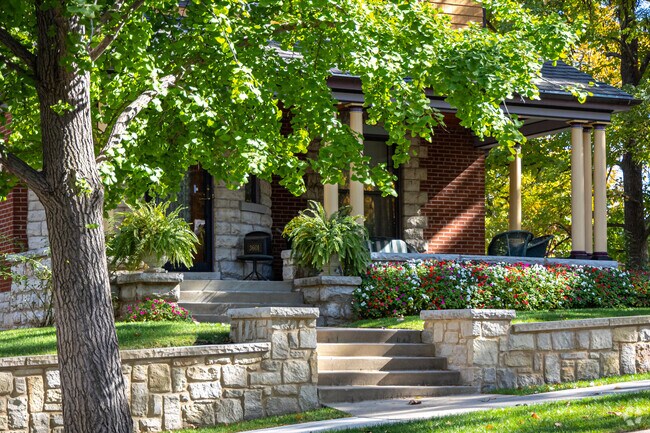 Homes in Volker neighborhood are surrounded by mature trees.