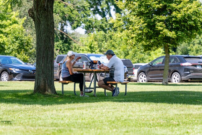 Northville Township residents can relax in the shade and enjoy lunch on a hot summer day.