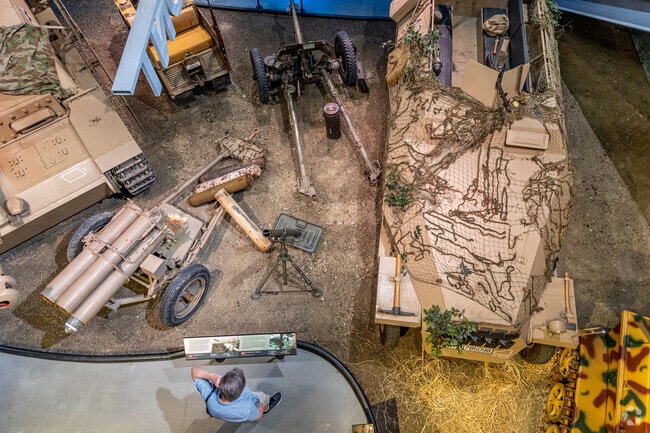 American Heritage Museum near Lake Boon houses a large tank and military vehicle collection.