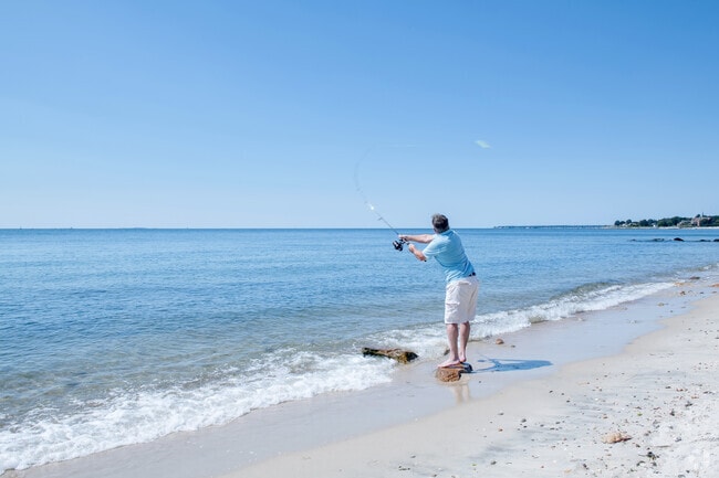 Fishing from the beach at Harkness Memorial Park is convenient for residents of Waterford.