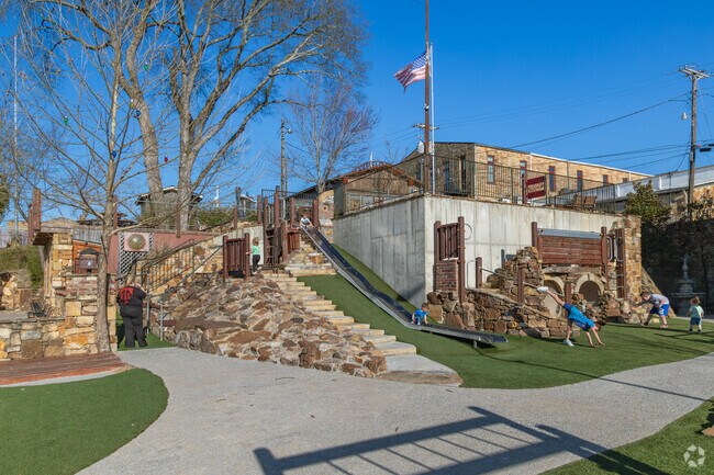 Batesville's Maxfield Park, once the site of a collapsed building, was transformed into one of the most unique public parks in Arkansas.