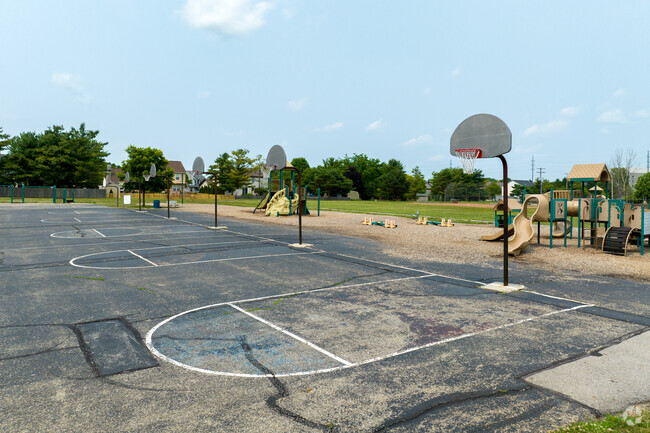 Norwich Elementary School offers a large blacktop for the basketball games.