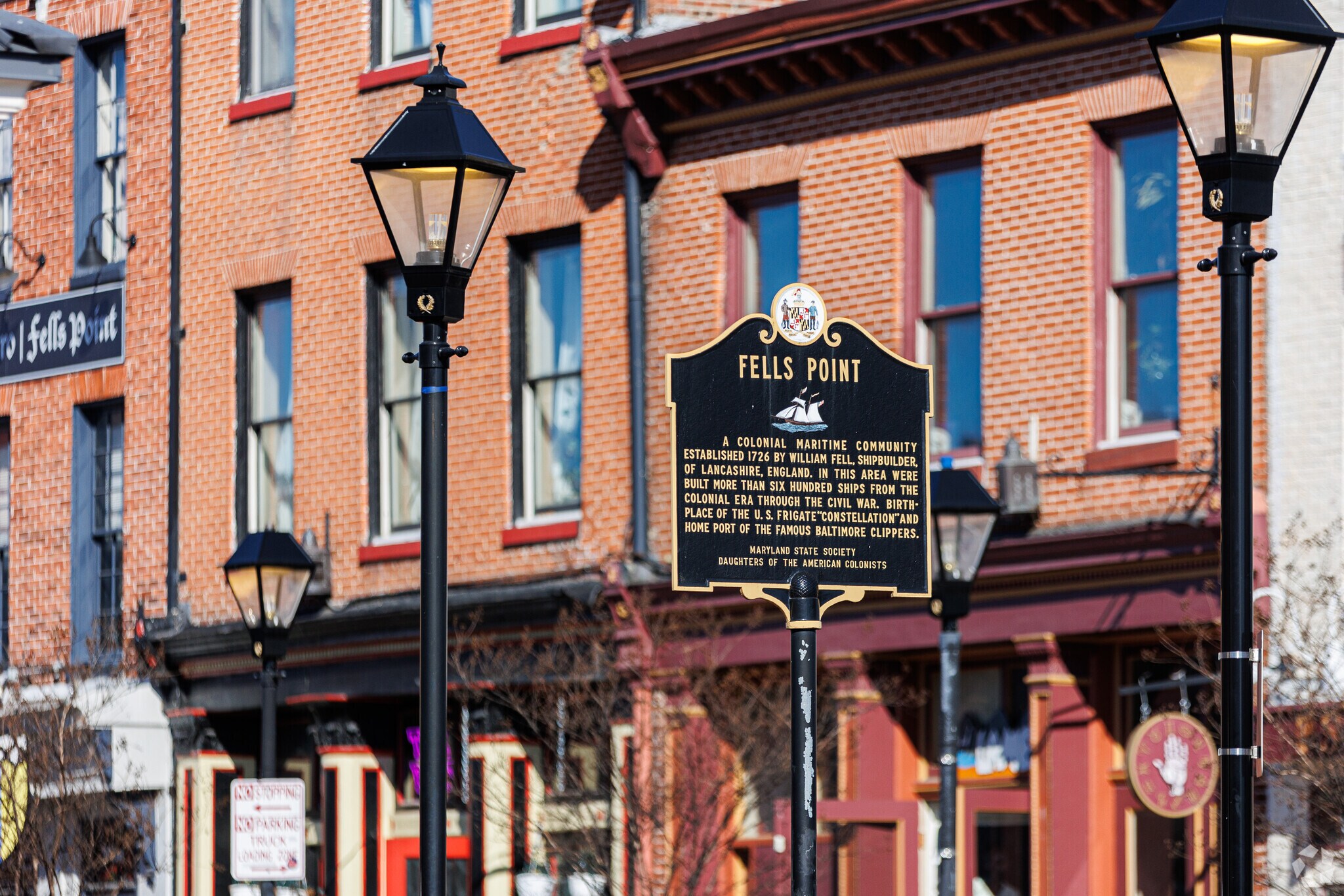 Fells Point, in Baltimore, is known for its historic cobblestone streets and vibrant waterfront.