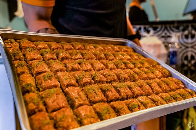 Stop by District Falafel to enjoy their well-known baklava.