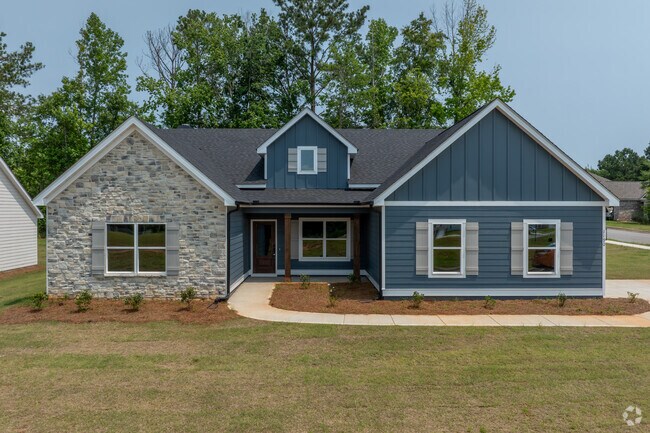 Newly developed wood and stone mixed homes are a popular choice in Stephens Woods.