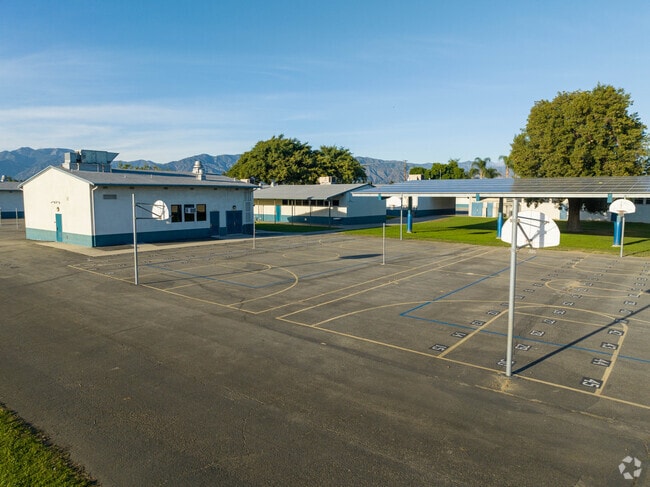 School basketball court