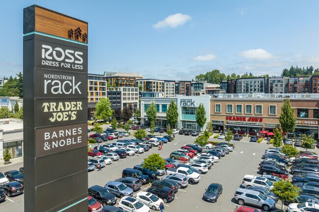 Grocery stores, dining, retail, movie theaters and more at The Village in Totem Lake.