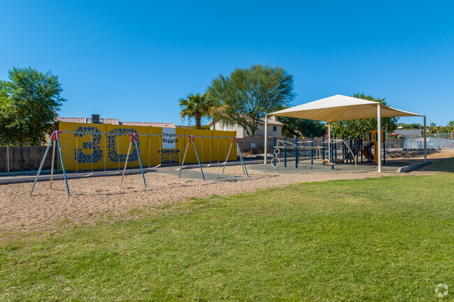 Hidden Hills Elementary School offers students a shaded playground to escape the heat.