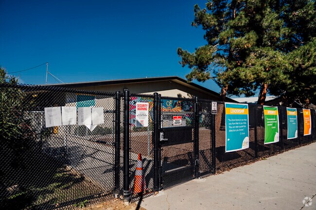 The main entrance of Alpha: Blanca Alvarado School in San Jose, California.