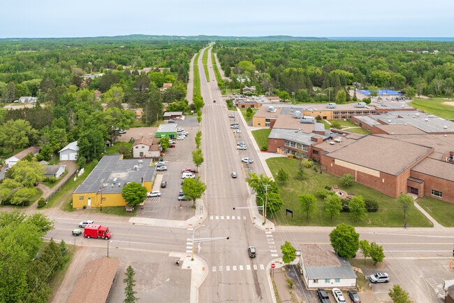Both of Esko's schools and the town's only restaurant are located at the intersection of County Road 1 and Highway 61.