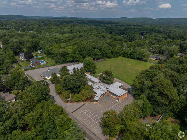 Milton Elementary School is situated among trees and neighborhoods.