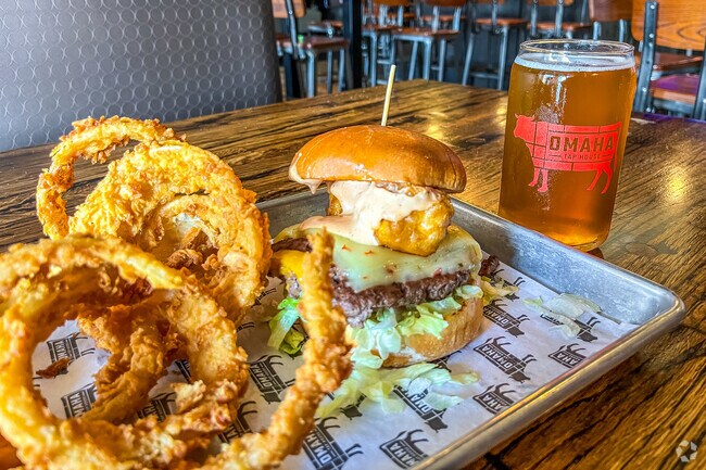 Omaha Tap House is one of several restaurants in the area that locals flock to.