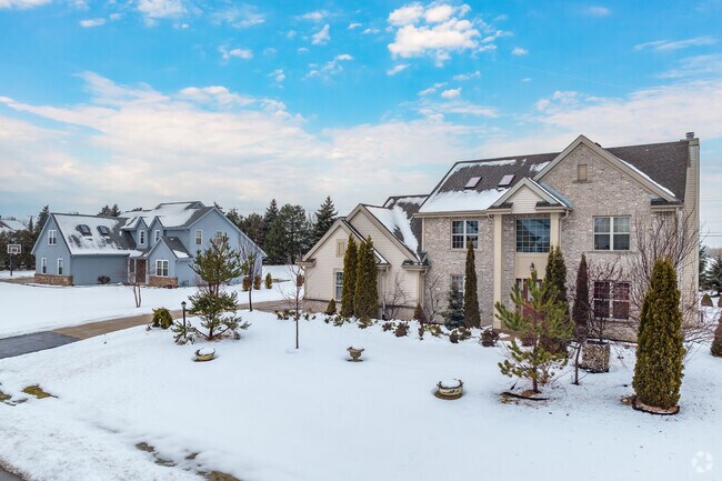 Newly built modern homes in the Brown Deer neighborhood.
