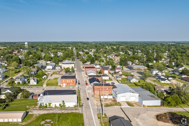 Downtown Eaton is a compact area with a small number of businesses.