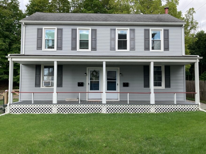 Two story duplex, 2 bedroom, 1 bathroom.