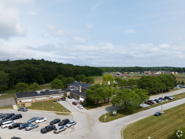 An aerial view of North Park in Hyde Park.