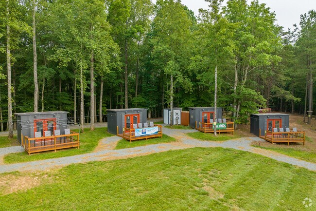 Union Hall is covered with forest, making it perfect for camping or other outdoor activities.