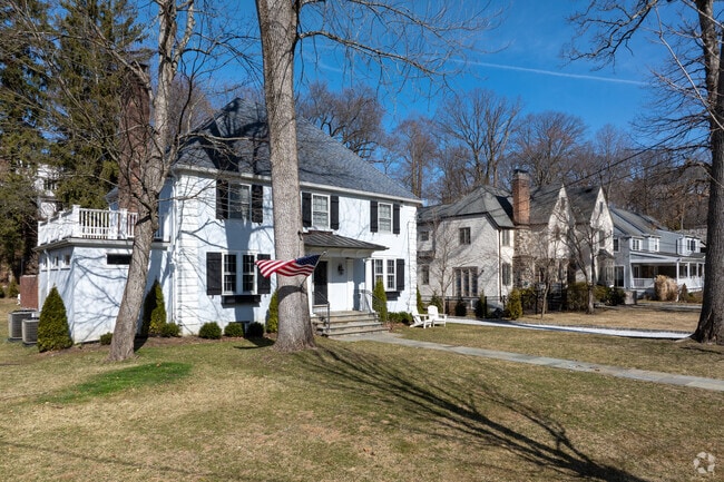 In Greenville Westchester you'll see classic architecture surrounded by lush greenery.