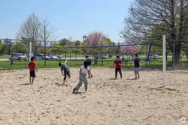 Sand volleyball is a popular sport among Castleton locals.