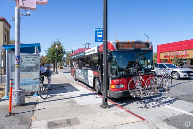 Spartan-Keyes residents enjoy easy access to VTA buses on Keyes Street.