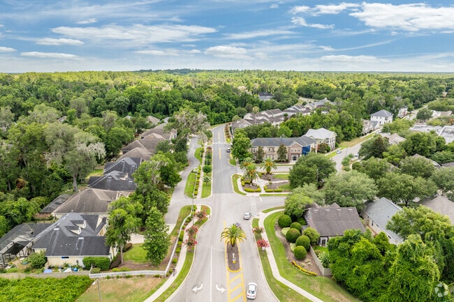 Many houses in Haile Plantation boast shaded lots.