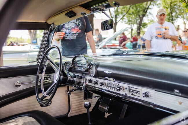Everyone loves the clean classic interiors at the Rumble at Rosemount Car Show in Downtown.