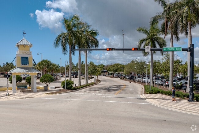 Entrance to Cove Shopping Center on Hillsboro Blvd, The Cove Neighborhood, Deerfield Beach, FL.