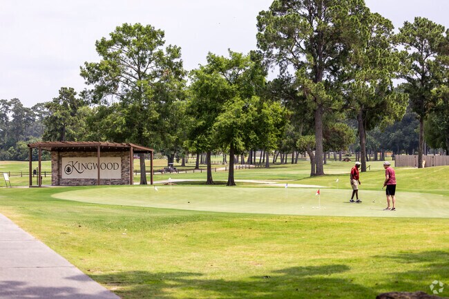 Practice your putting skills on the greens of Kingwood Country Club in Kingwood.