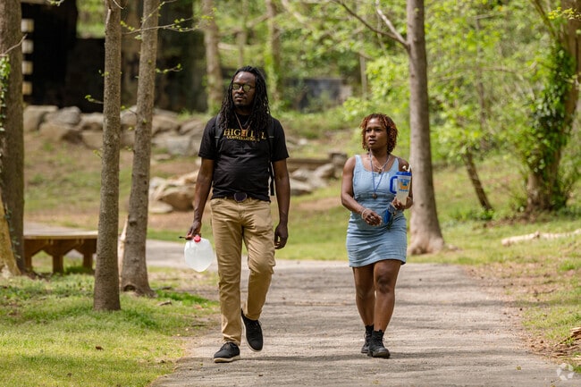 Go for a walk or hike through the trails at Cascade Springs Nature Preserve.