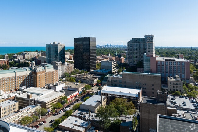 Downtown Evanston is located less than 15 miles from Chicago.