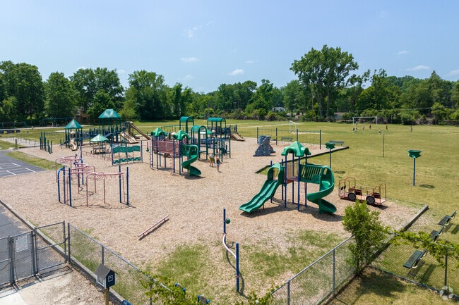 Fun playground equipment at Mary Helen Guest Elementary School in Walled Lake.