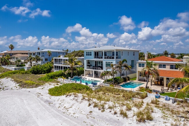 Breathtaking beachfront estates line Gulf Boulevard in Redington Beach.