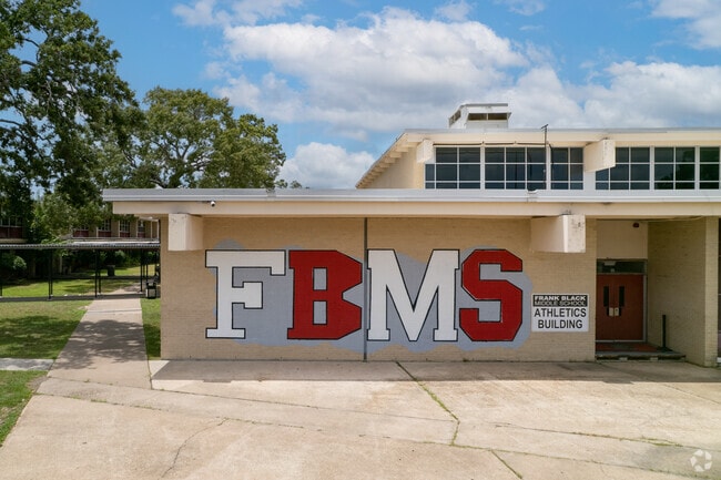 Frank Black Middle School has an athletic building to promote student fitness.