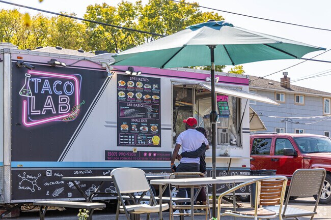 Taco Lab in John Marshall is a Mexican food truck with outdoor seating.
