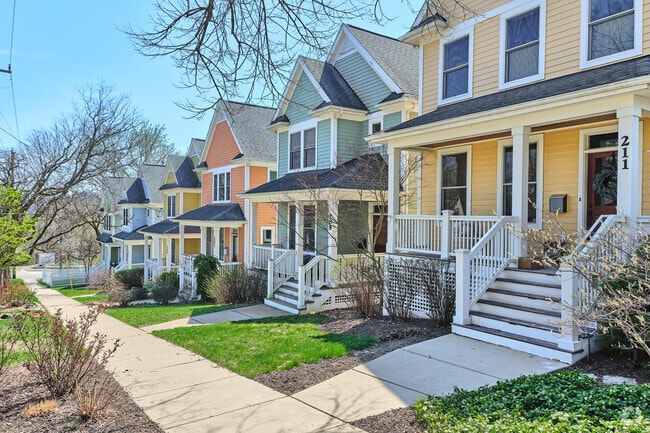 The painted ladies of North Area, Ann Arbor, are known for their pastel colors.