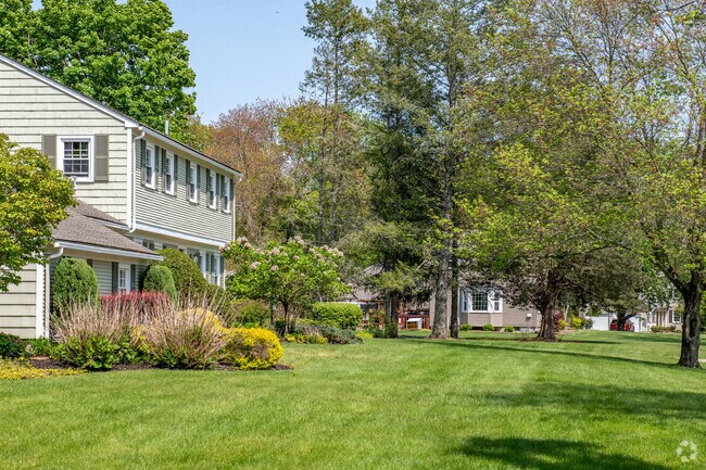 The homes of the Nichols Corner neighborhood can have nice lawns and trees that add privacy.