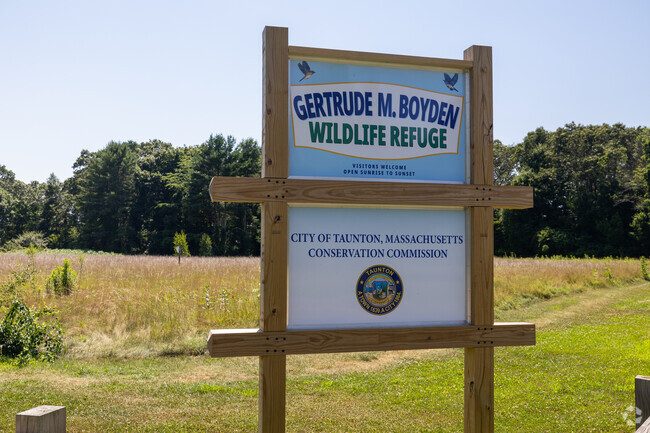 Enjoy peaceful trails and scenic views at Boyden Wildlife Refuge in Wade Corner, MA.