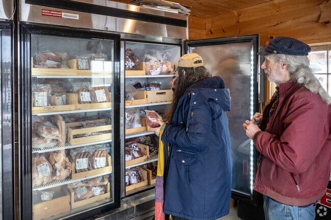 Warwick residents shop for beef, pork, chicken, and eggs Chase Hill Farm Store.