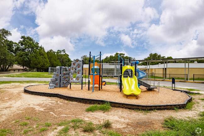 Fruitland Park Elementary School's colorful playground in Fruitland Park, FL.