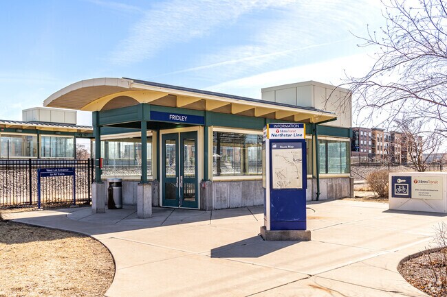 The NorthStar Line offers train service between Big Lake and downtown Minneapolis and residents can catch the train at Fridley Station.