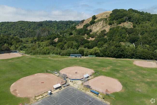 Joaquin Moraga Intermediate has huge field surrounding the school.